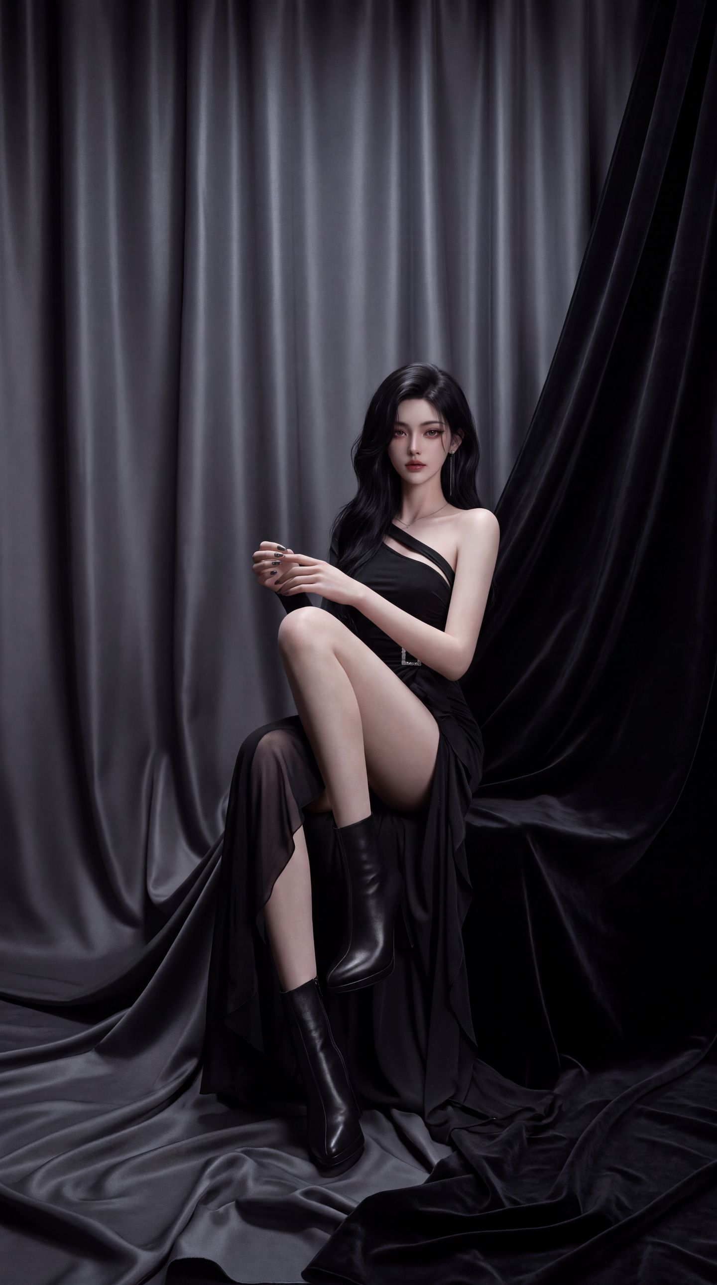 时尚韩系美女模特写真摄影图片，超高清手机壁纸锁屏景深效果,第5张