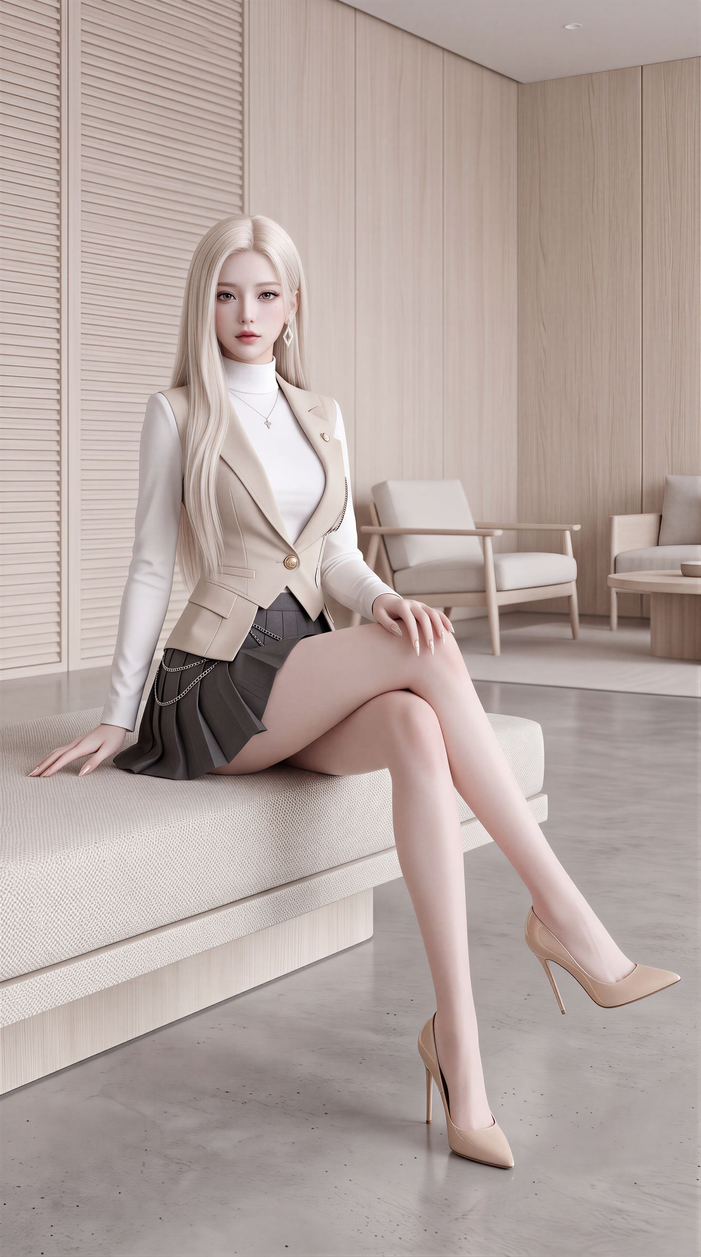 韩系模特美女写真图片，超高清AI漫剧短剧建模女性角色,第5张