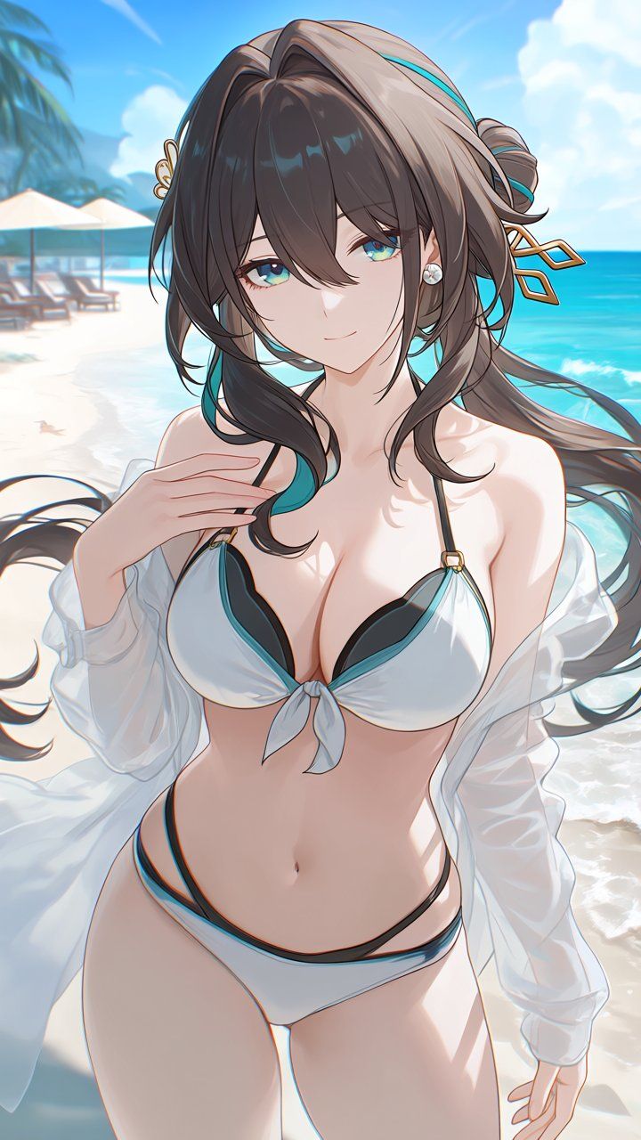 崩坏星穹铁道阮梅泳装泳衣版，二次元游戏少女美图壁纸,第4张