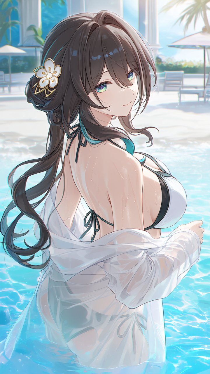 崩坏星穹铁道阮梅泳装泳衣版，二次元游戏少女美图壁纸,第3张