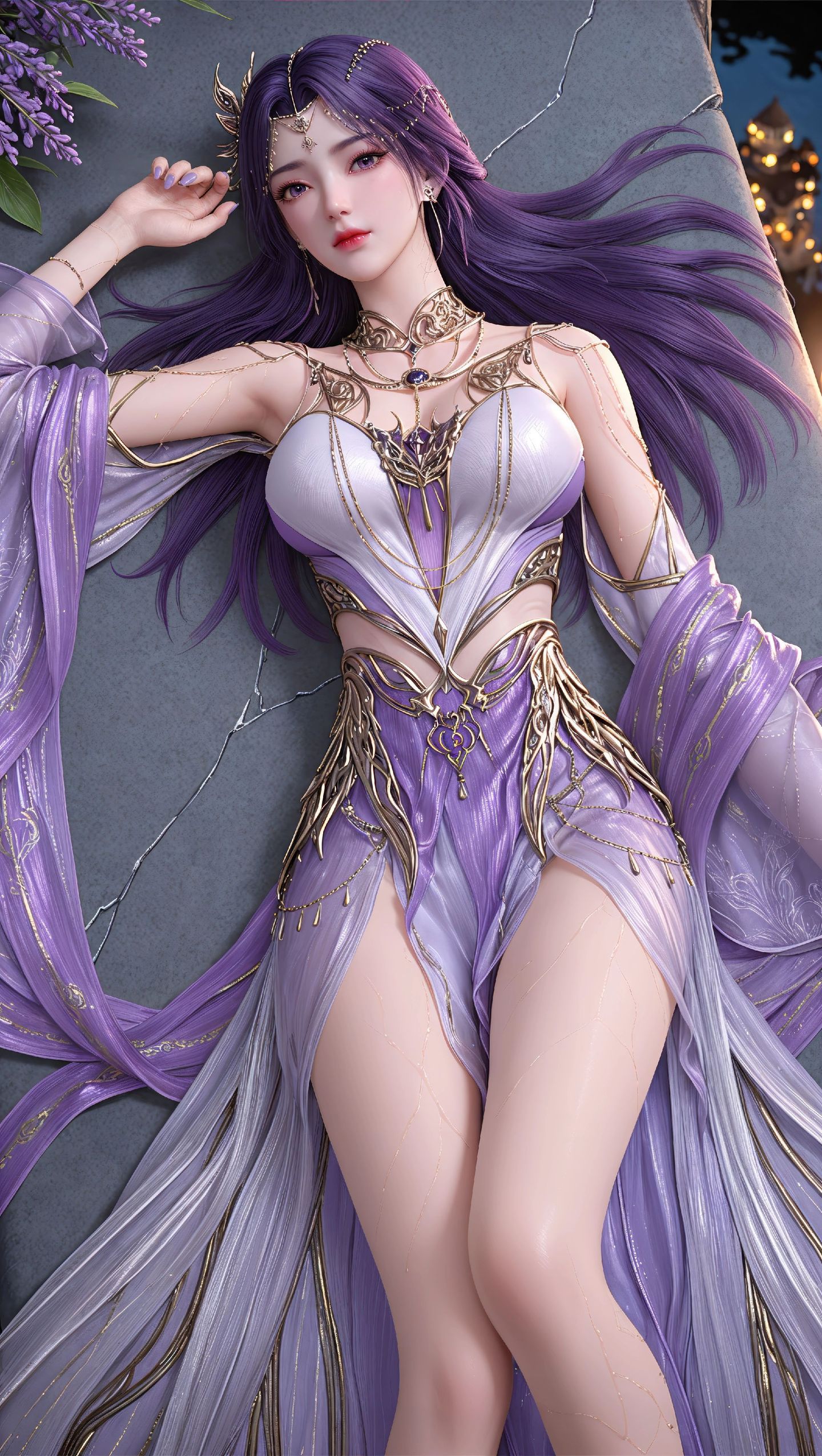 完美世界云曦AI美图合集，动漫美女性感白丝图片在线欣赏下载,第8张