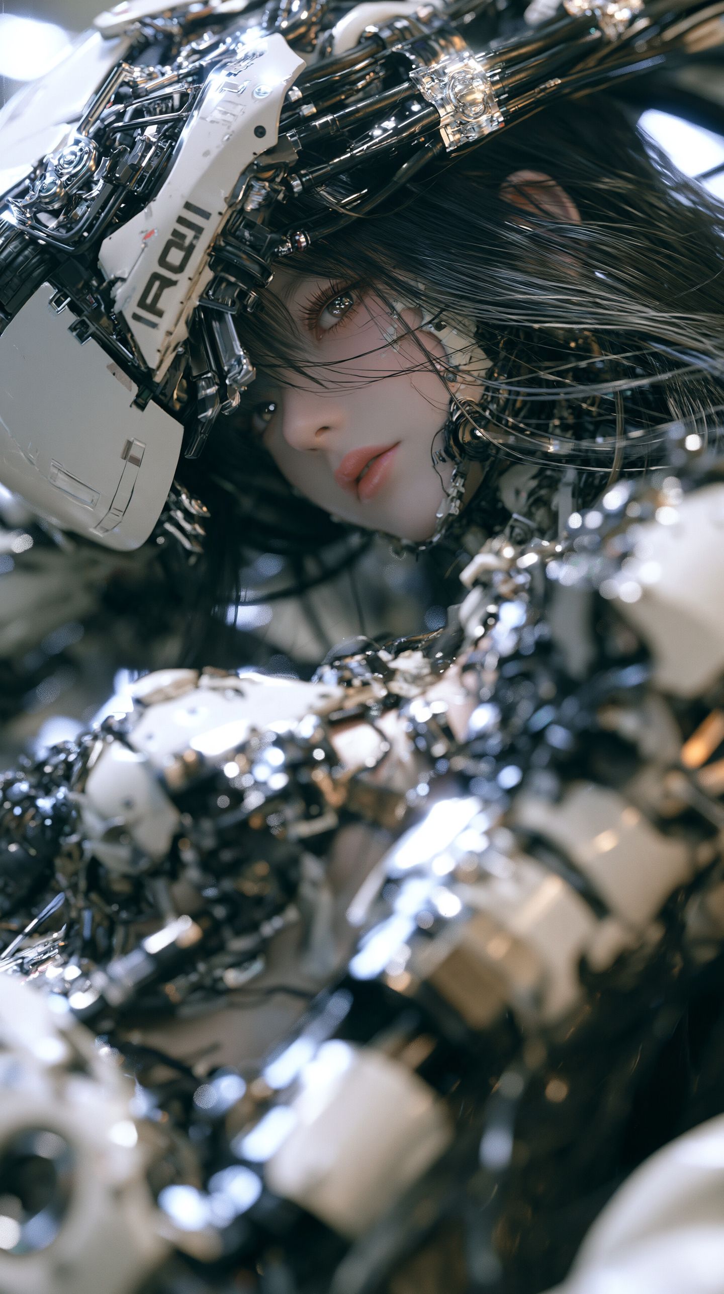 血肉苦弱，机械永恒。ai绘画科技感，科幻脑洞机械姬美学图片,第4张