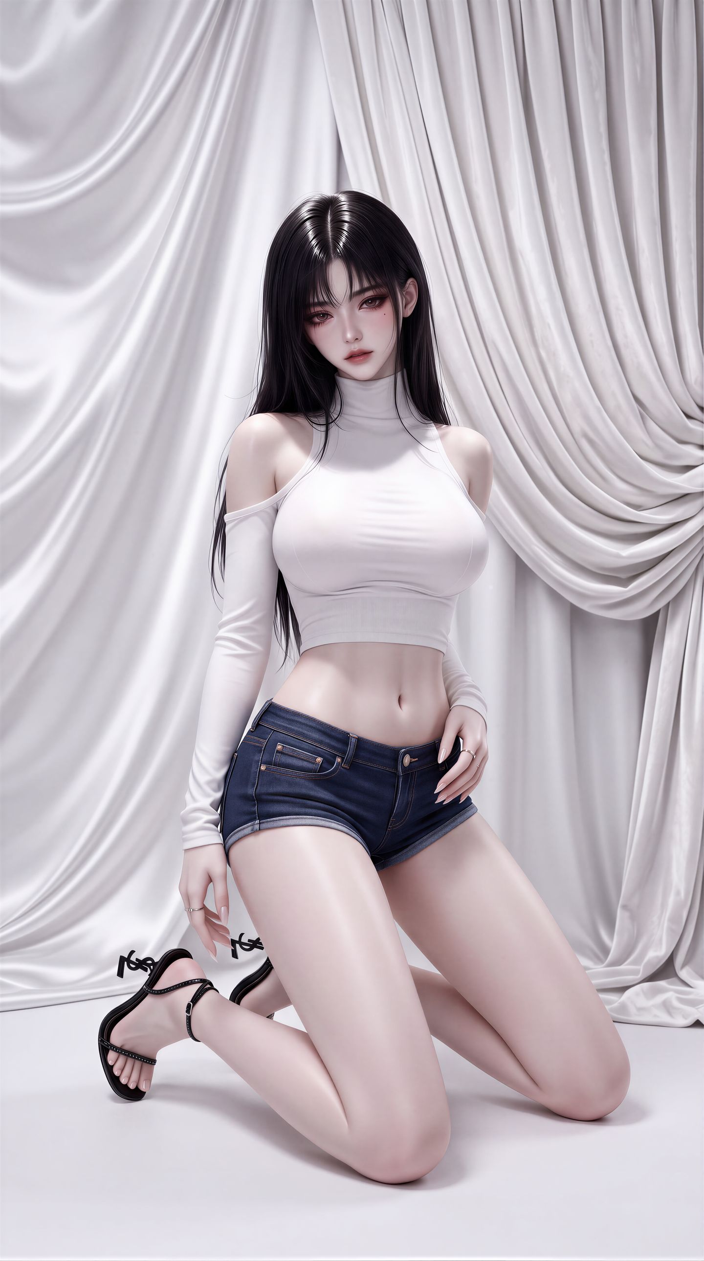 AI美女2K超高清图片手机壁纸，颜值美感养眼御姐,第2张